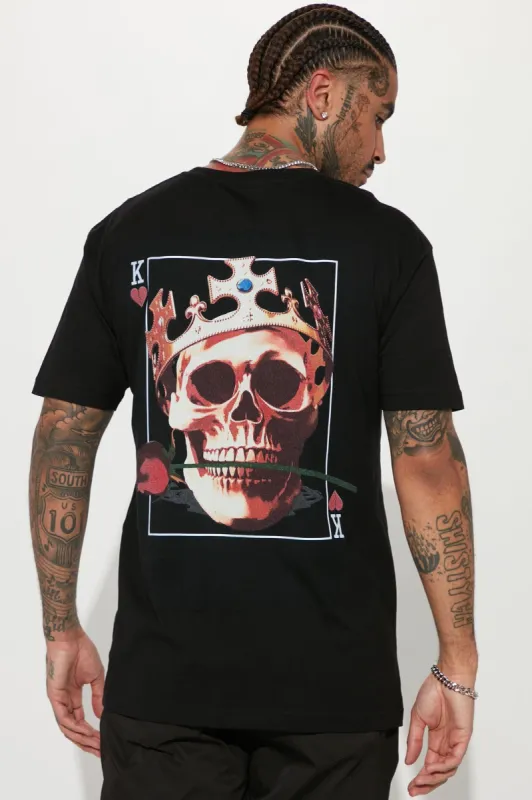 King Of Heartbreak Short Sleeve Tee - Black sold by Fashion Nova