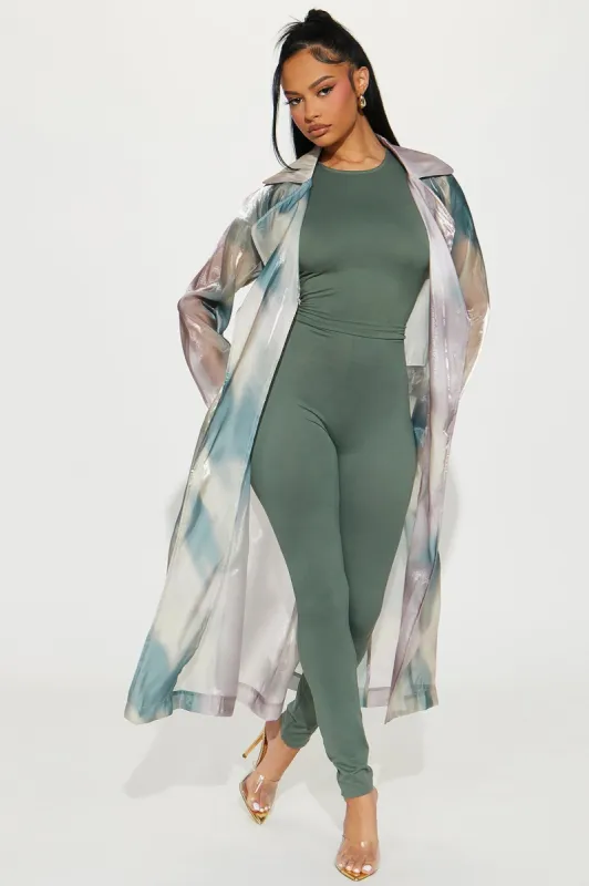 Water Colors Trench - Multi Color sold by Fashion Nova