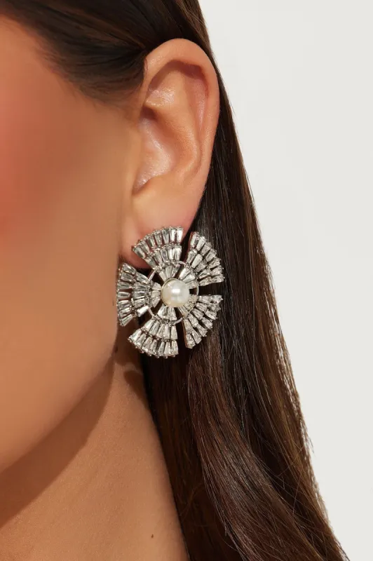 Big Celebration Stud Earrings - Silver sold by Fashion Nova