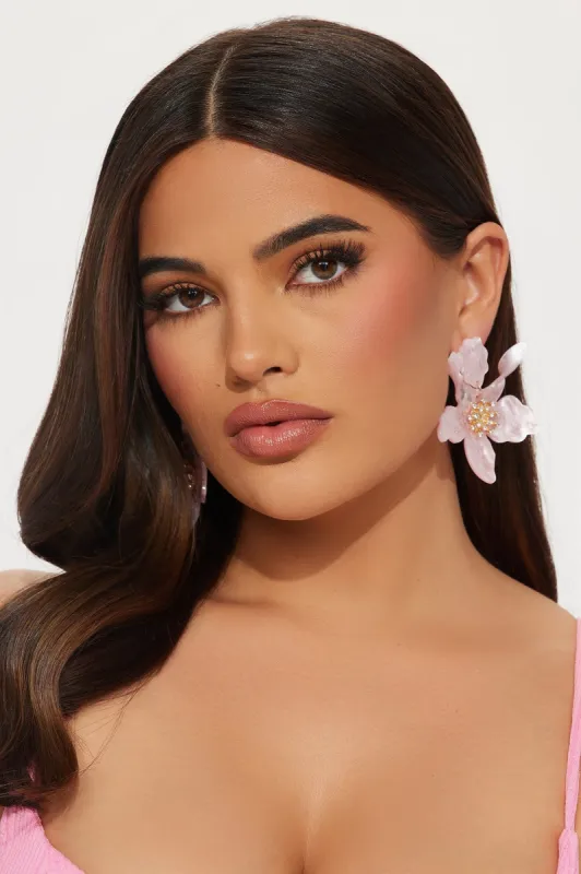 Love Is Blooming Earrings - Pink sold by Fashion Nova