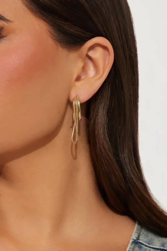 Modern Day Luxury Earrings - Gold sold by Fashion Nova
