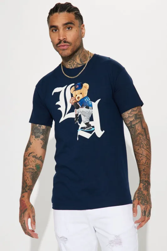 L.A. Teddy Short Sleeve Tee - Navy sold by Fashion Nova