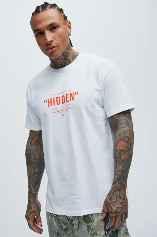 Hidden Camo Print Short Sleeve Tee - White sold by Fashion Nova