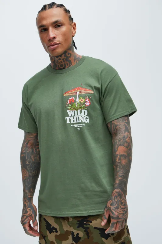 Wild Thing Trip Short Sleeve Tee - Sage sold by Fashion Nova