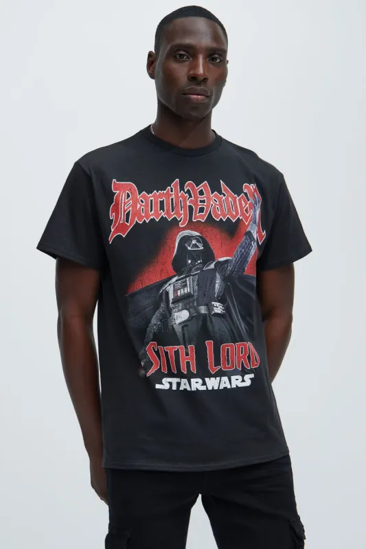 Star Wars Darth Vader Sith Lord Short Sleeve Tee - Black sold by Fashion Nova