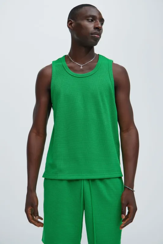 Cairo Textured Tank - Green sold by Fashion Nova