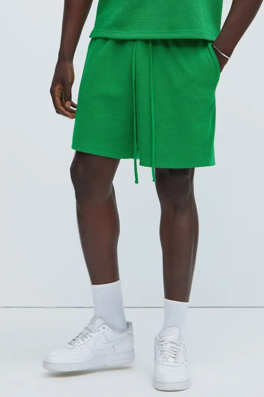 Cairo Textured Shorts - Green sold by Fashion Nova