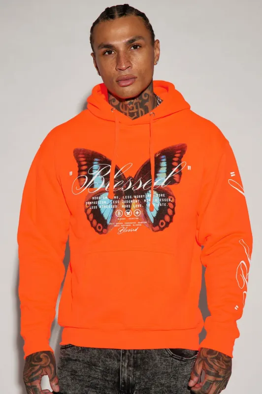 Blessed Butterfly Hoodie - Orange sold by Fashion Nova