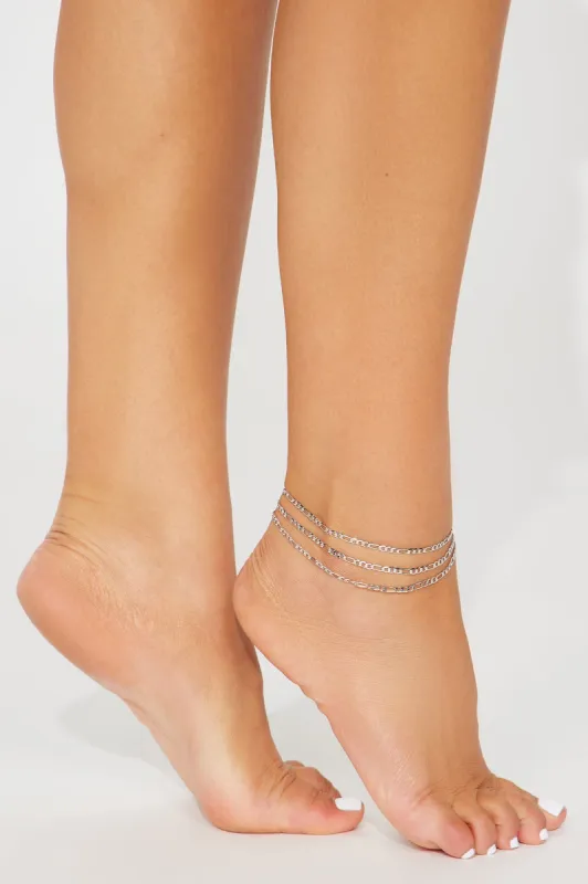 No Excuse Hunny Anklet - Silver sold by Fashion Nova