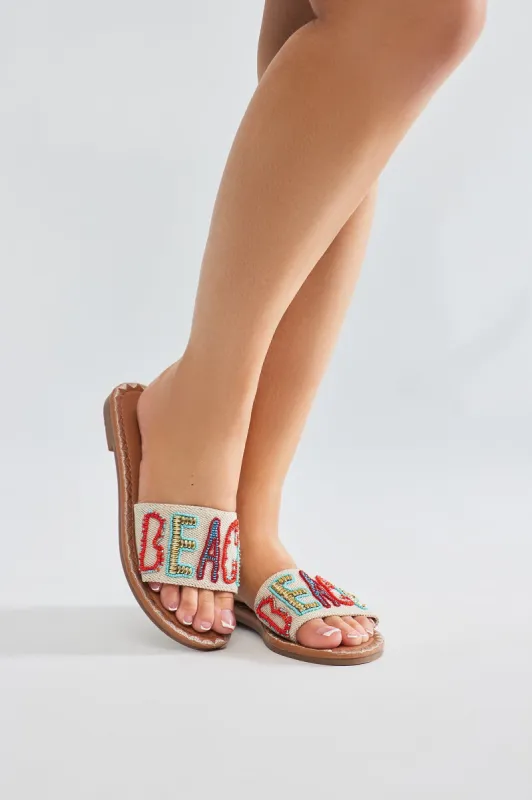 Summer Abroad Sandals - Natural/Combo sold by Fashion Nova