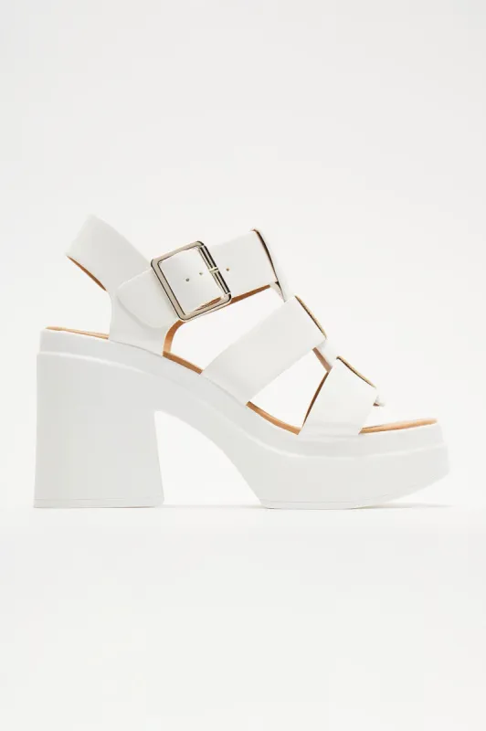 Remy Platform Heels - White sold by Fashion Nova