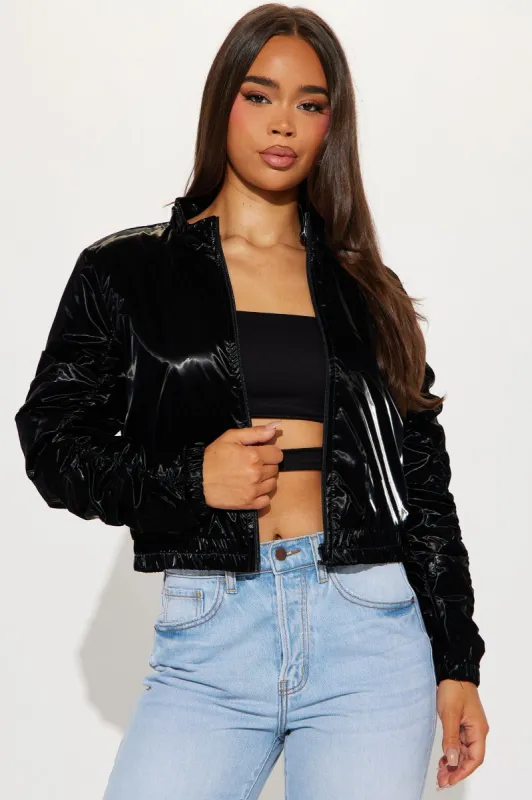 Out Of Tune Bomber Jacket - Black sold by Fashion Nova