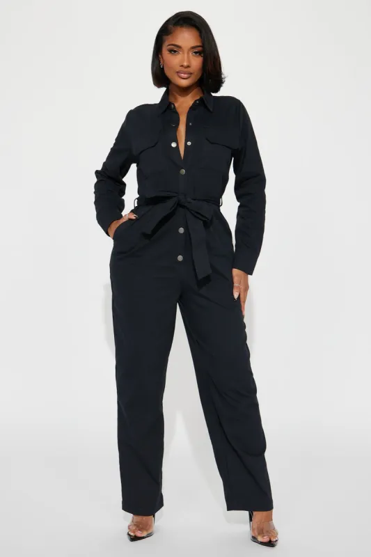 Always Bliss Jumpsuit - Black sold by Fashion Nova
