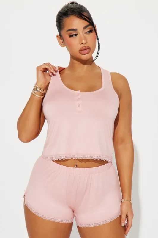 Sleepover Ready PJ Short Set - Pink sold by Fashion Nova