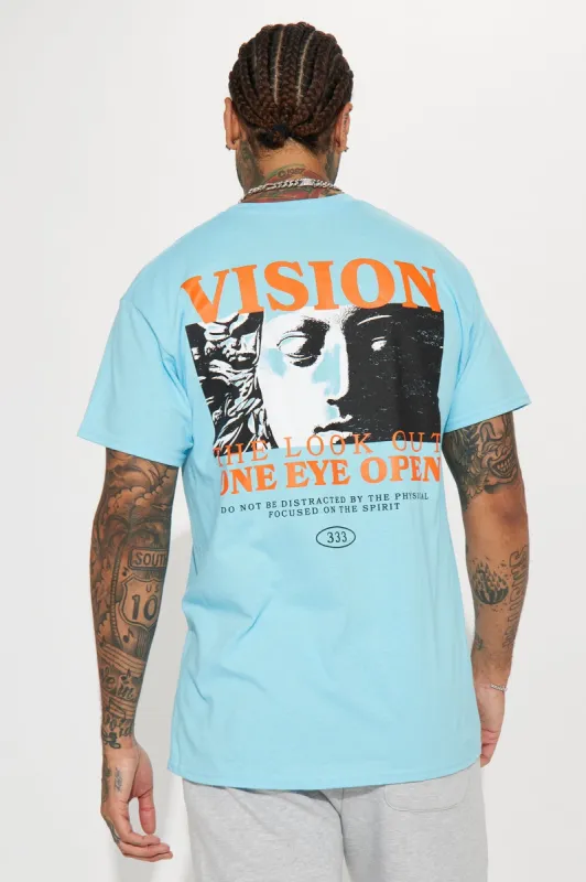 The Look Out Short Sleeve Tee - Blue sold by Fashion Nova