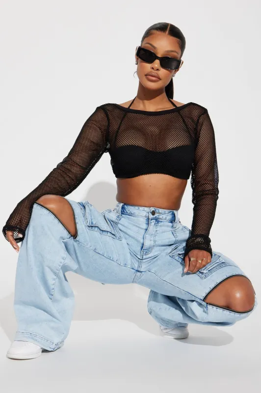 Back In The Day Cargo Jeans - Light Wash sold by Fashion Nova