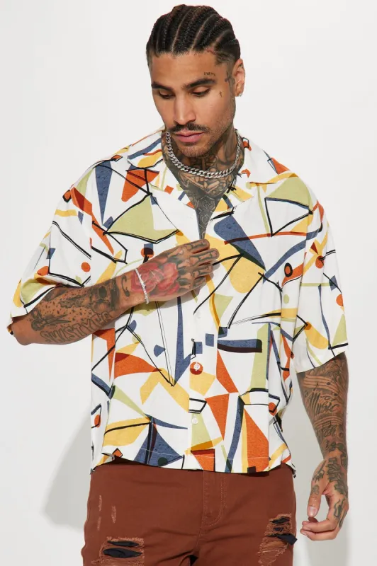 All I Have Cuban Shirt - White/combo sold by Fashion Nova