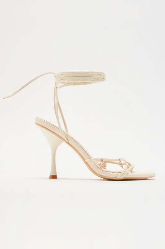 Like No Other Heeled Sandals - Ivory sold by Fashion Nova