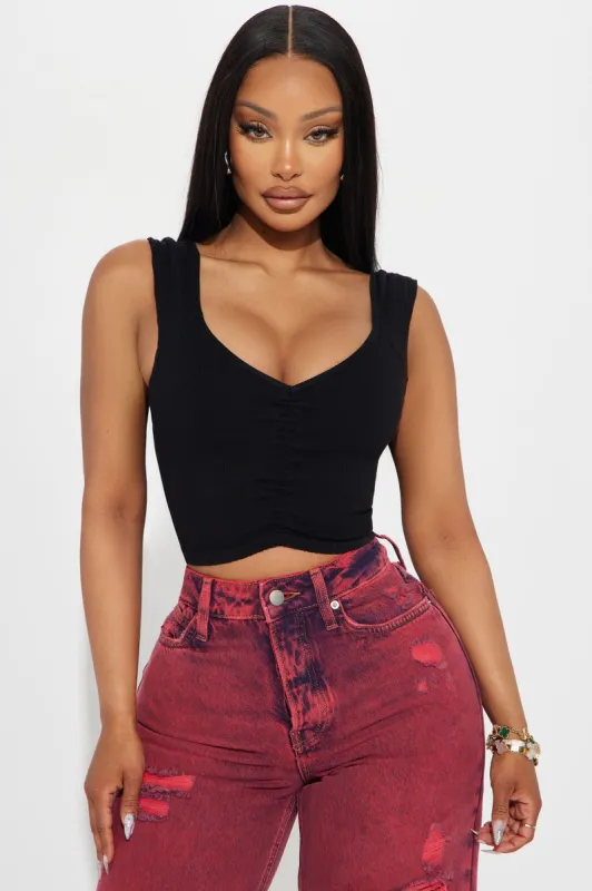 Whitney Seamless Top - Black sold by Fashion Nova