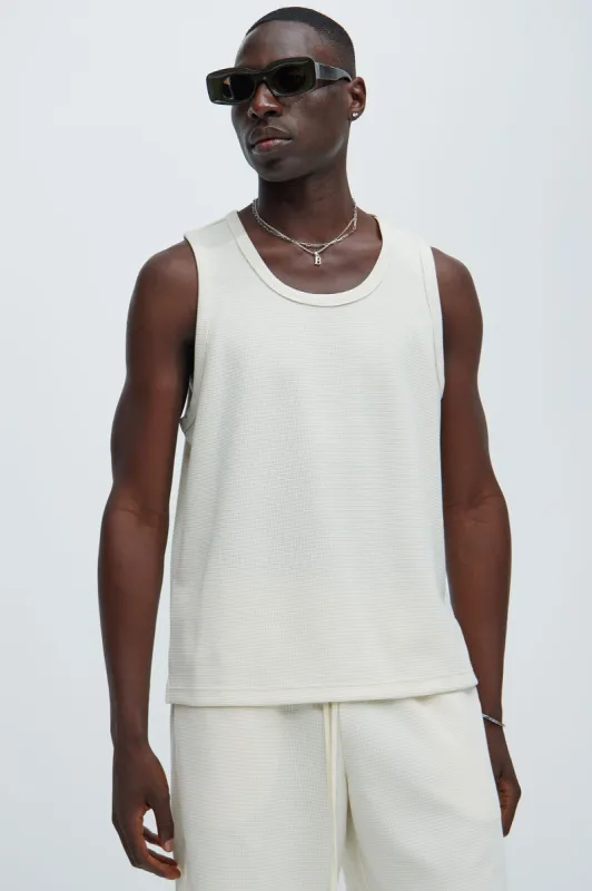 Cairo Textured Tank - Cream sold by Fashion Nova