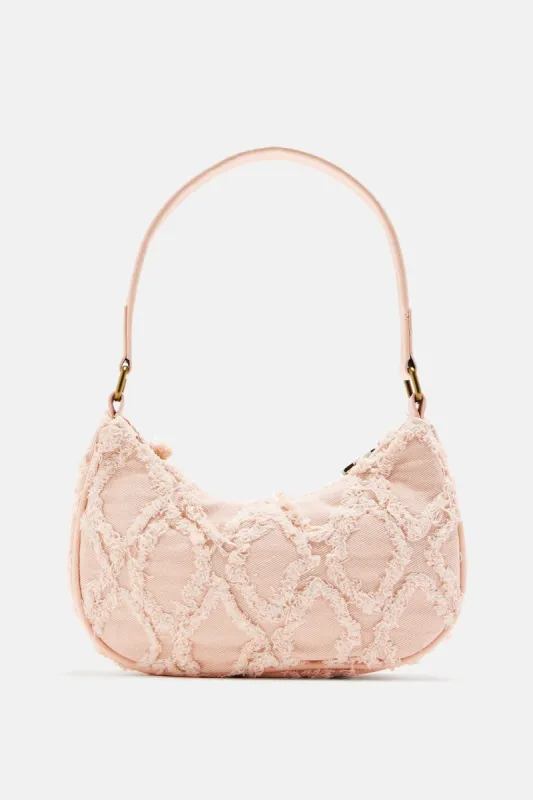 Distressed Shoulder Bag - Pink sold by Fashion Nova