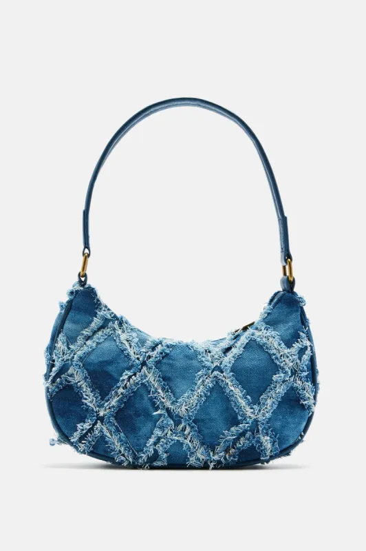 Distressed Shoulder Bag - Medium Wash sold by Fashion Nova