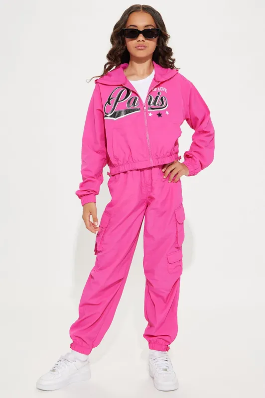 Mini City Of Love Parachute Pant Set - Fuchsia sold by Fashion Nova