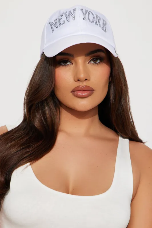 New York Gal Baseball Hat - White sold by Fashion Nova