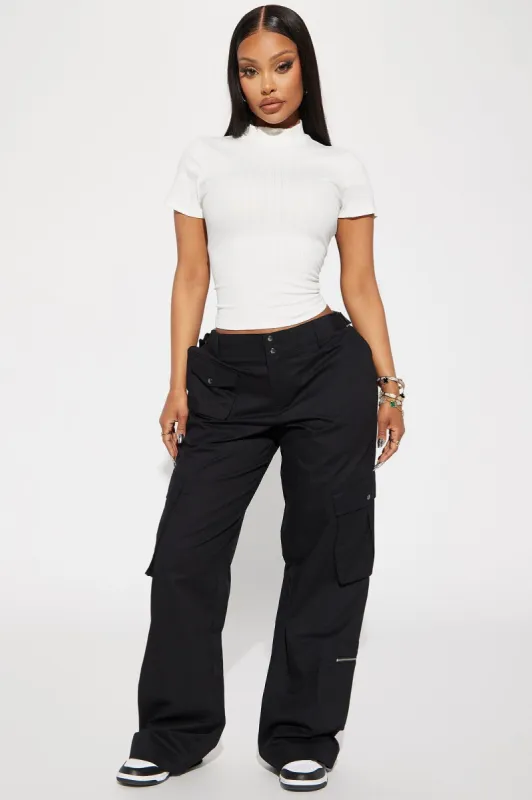 Flying High Cargo Pant - Black sold by Fashion Nova