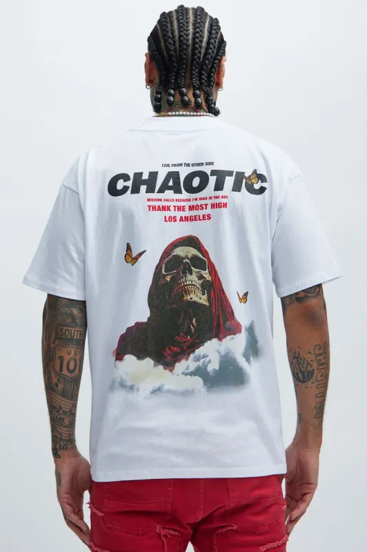 Chaotic Skies Boxy Short Sleeve Tee - White sold by Fashion Nova