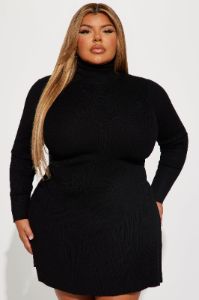 Jodie Ribbed Mini Dress - Black sold by Fashion Nova