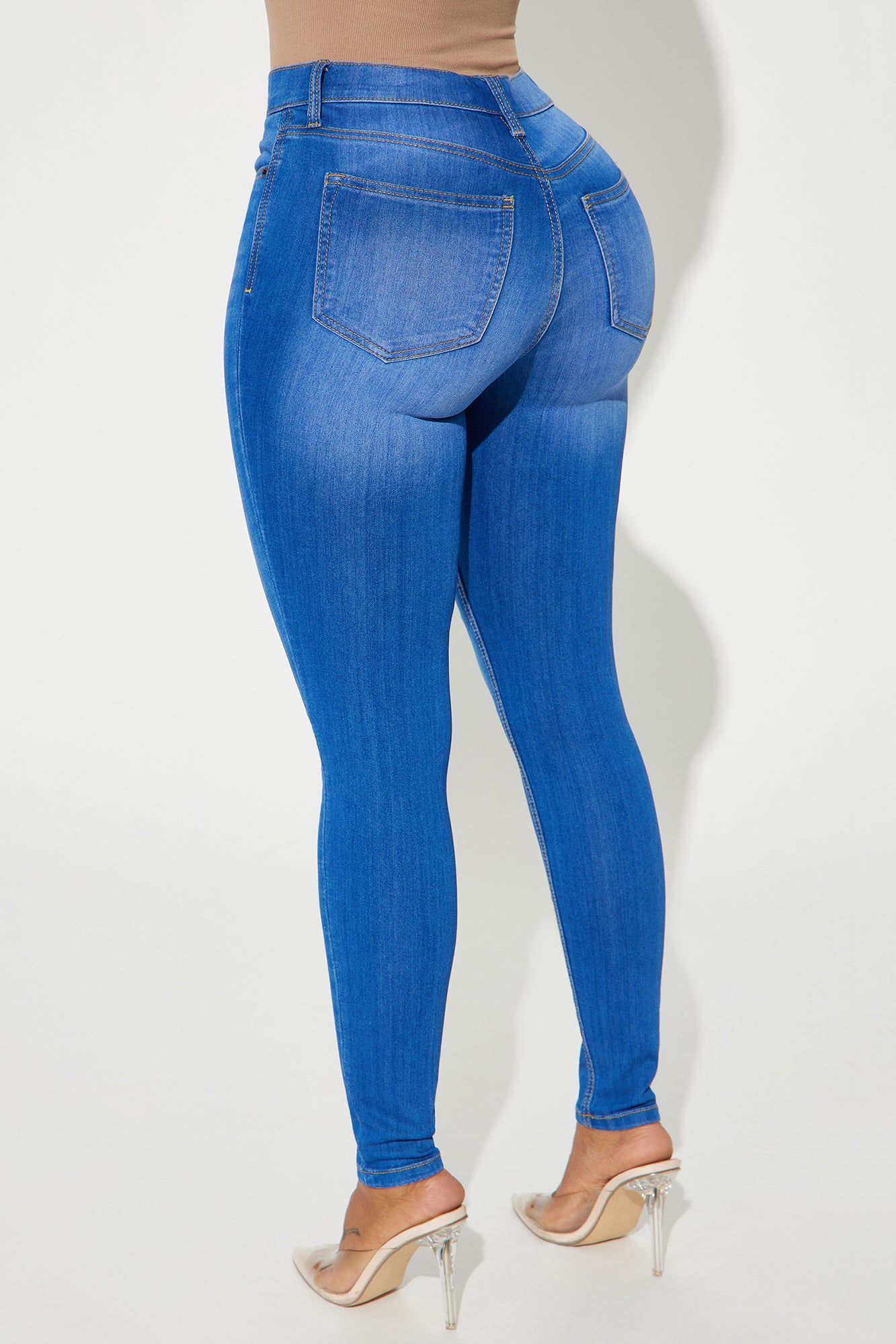 More To The Story Stretch Skinny Jeans - Medium Wash sold by Fashion Nova product image thumbnail 3