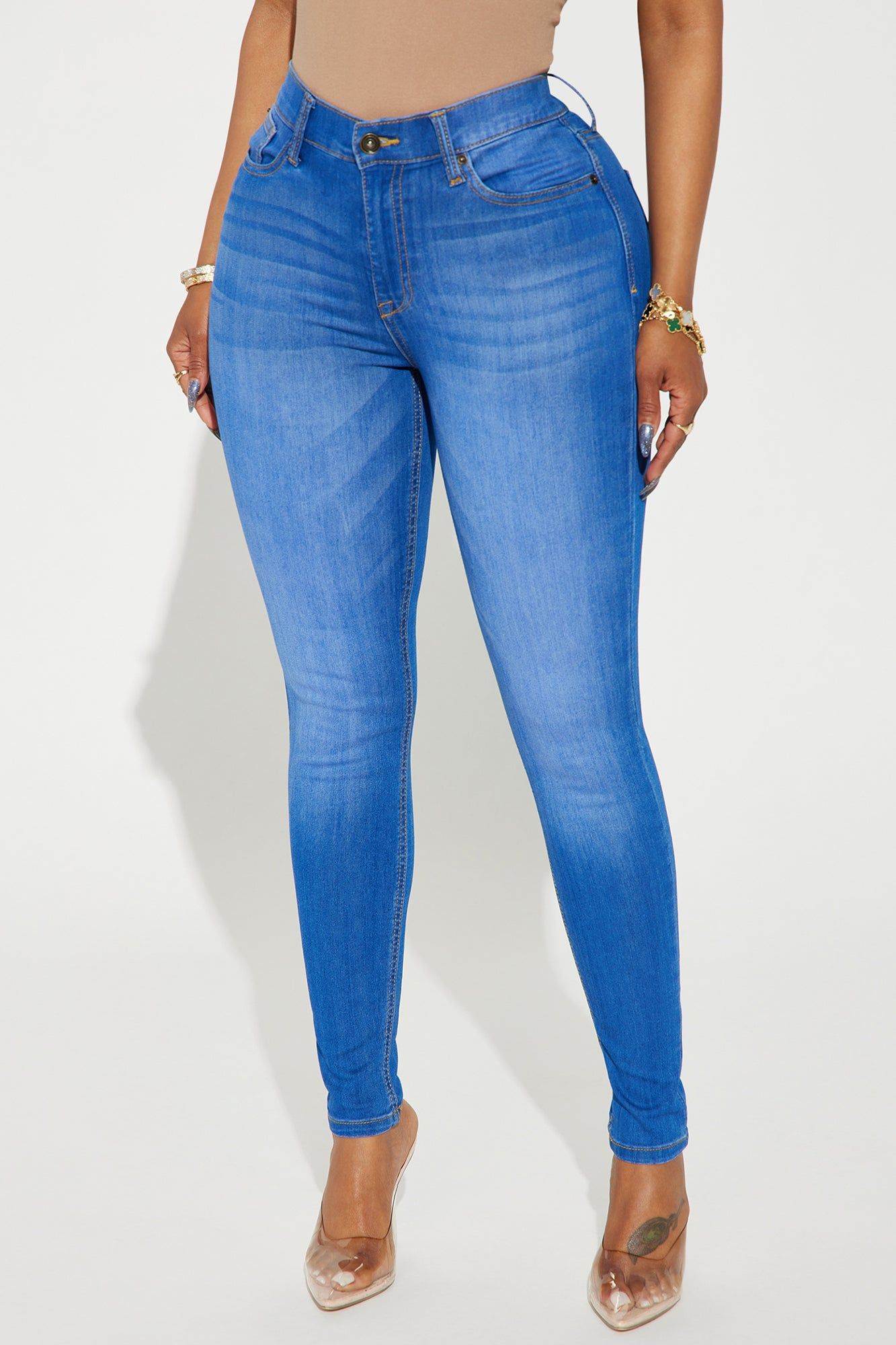 More To The Story Stretch Skinny Jeans - Medium Wash sold by Fashion Nova product image thumbnail 2