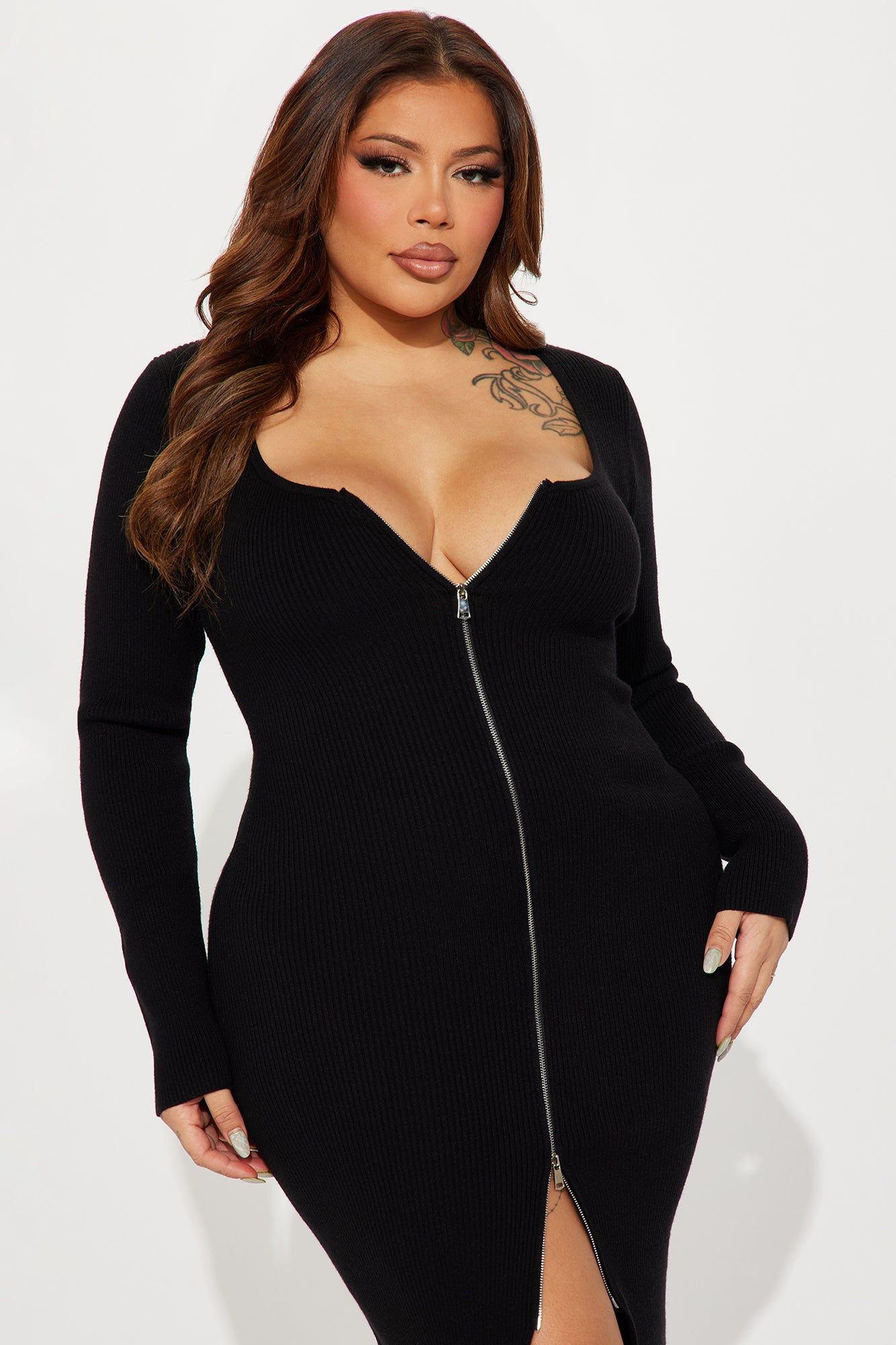 Allison Sweater Midi Dress - Black sold by Fashion Nova product image thumbnail 5