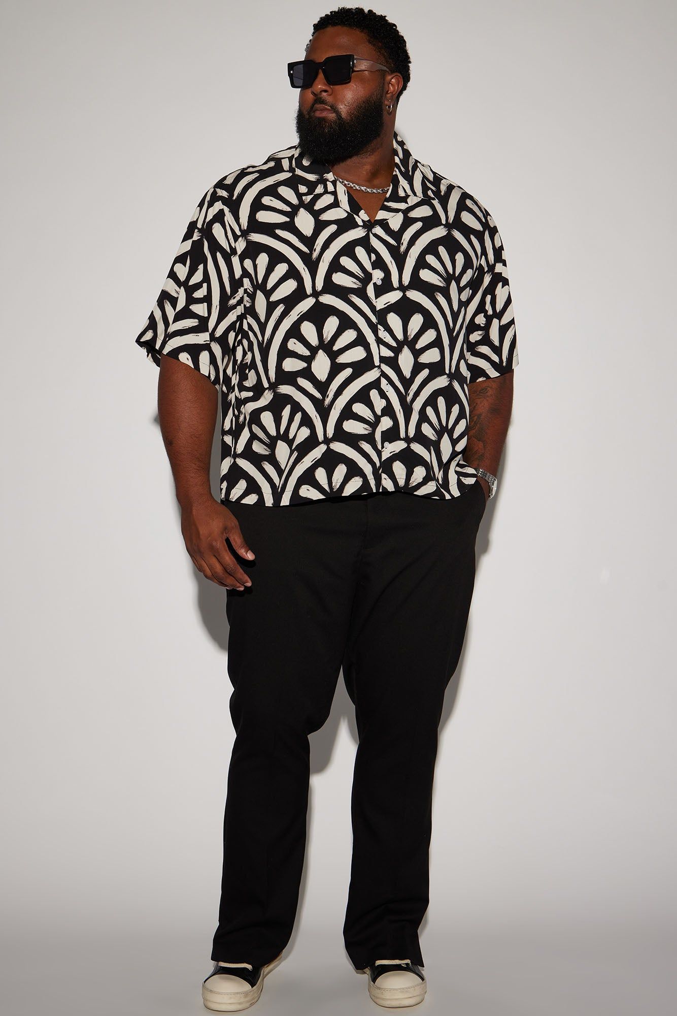 Phased Out Button Up Shirt - Black/combo sold by Fashion Nova product image thumbnail 5