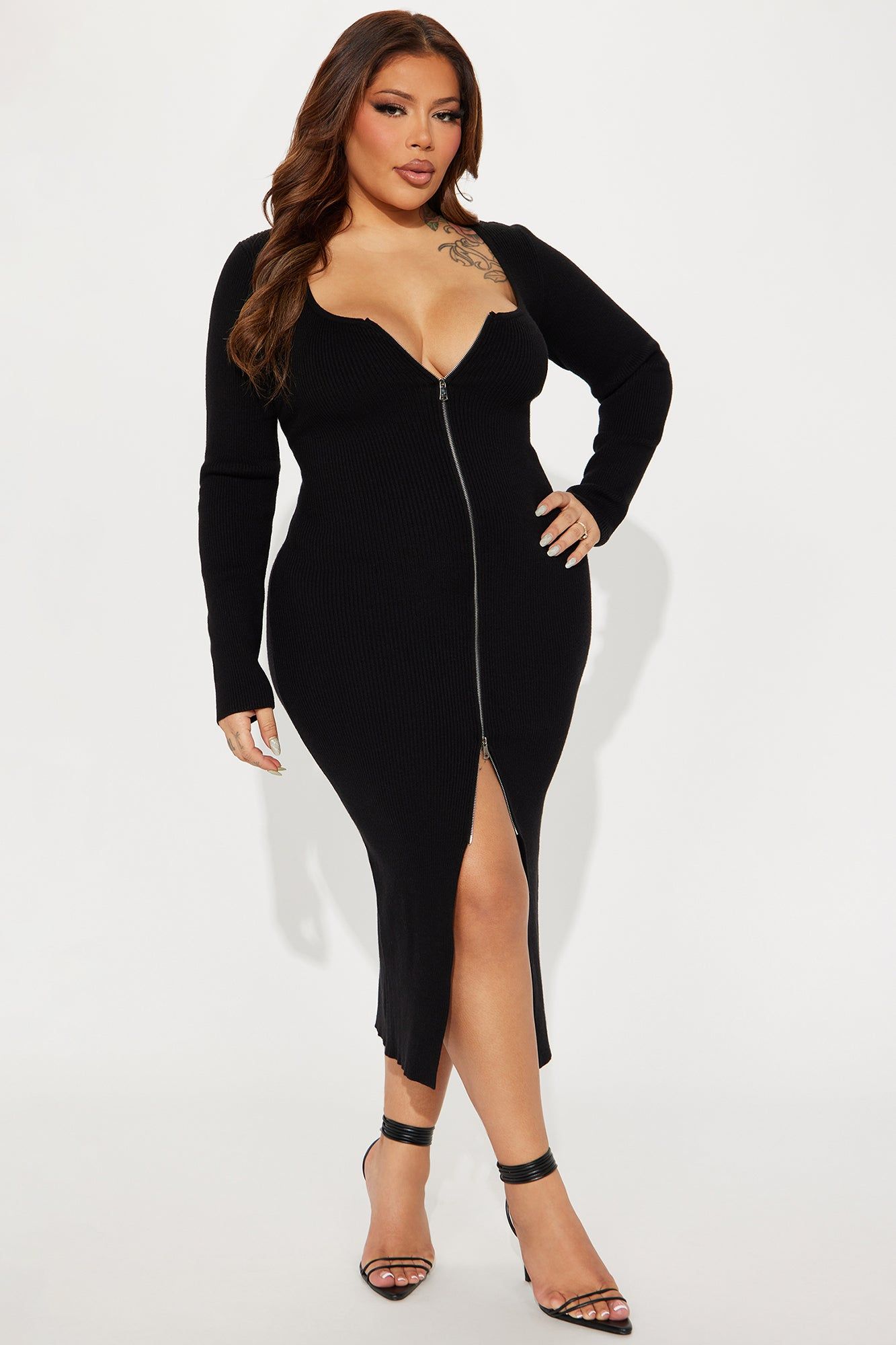Allison Sweater Midi Dress - Black sold by Fashion Nova product image thumbnail 4