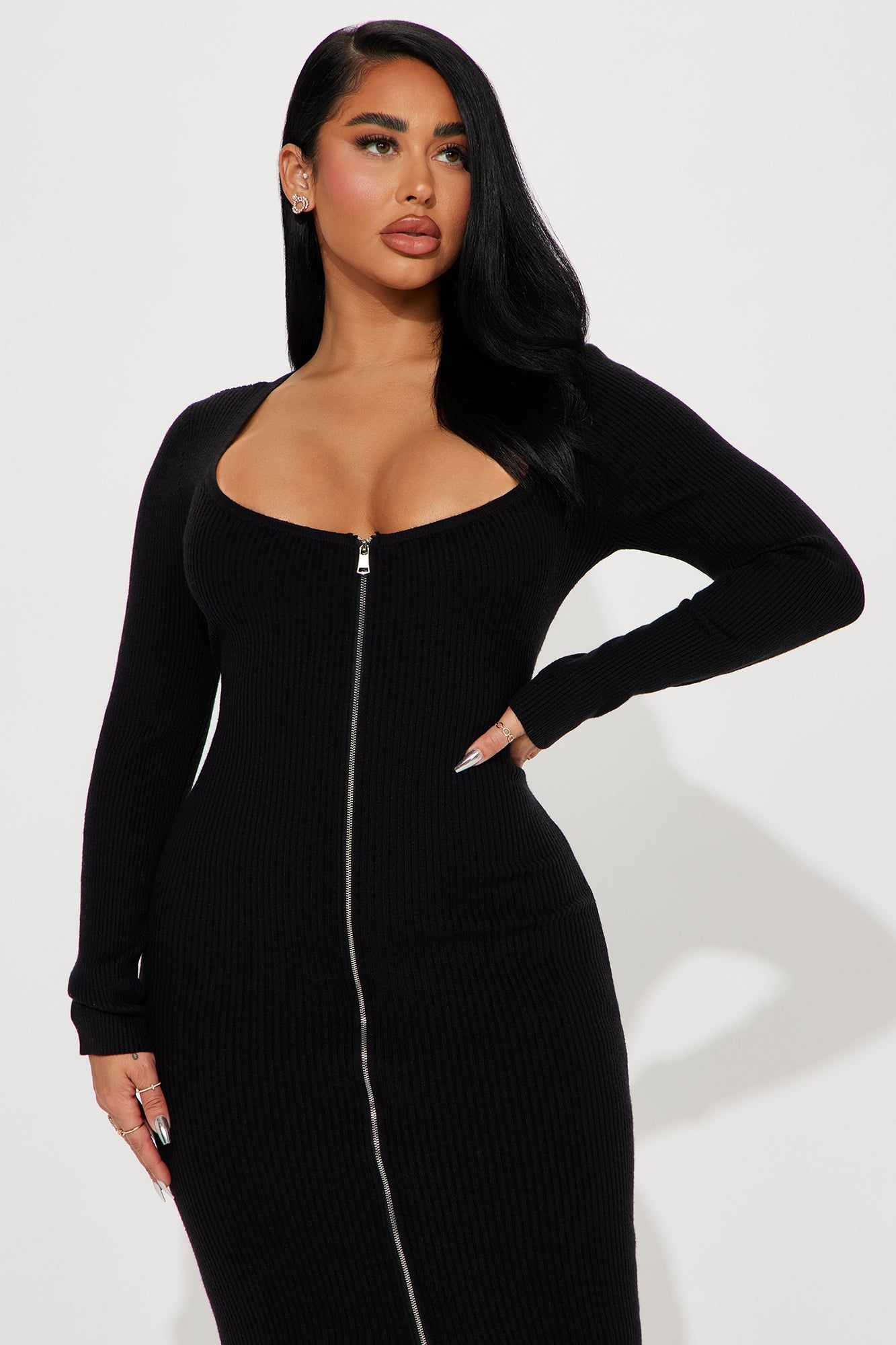 Allison Sweater Midi Dress - Black sold by Fashion Nova product image thumbnail 2