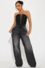 No Way Out Corset Top - Black sold by Fashion Nova