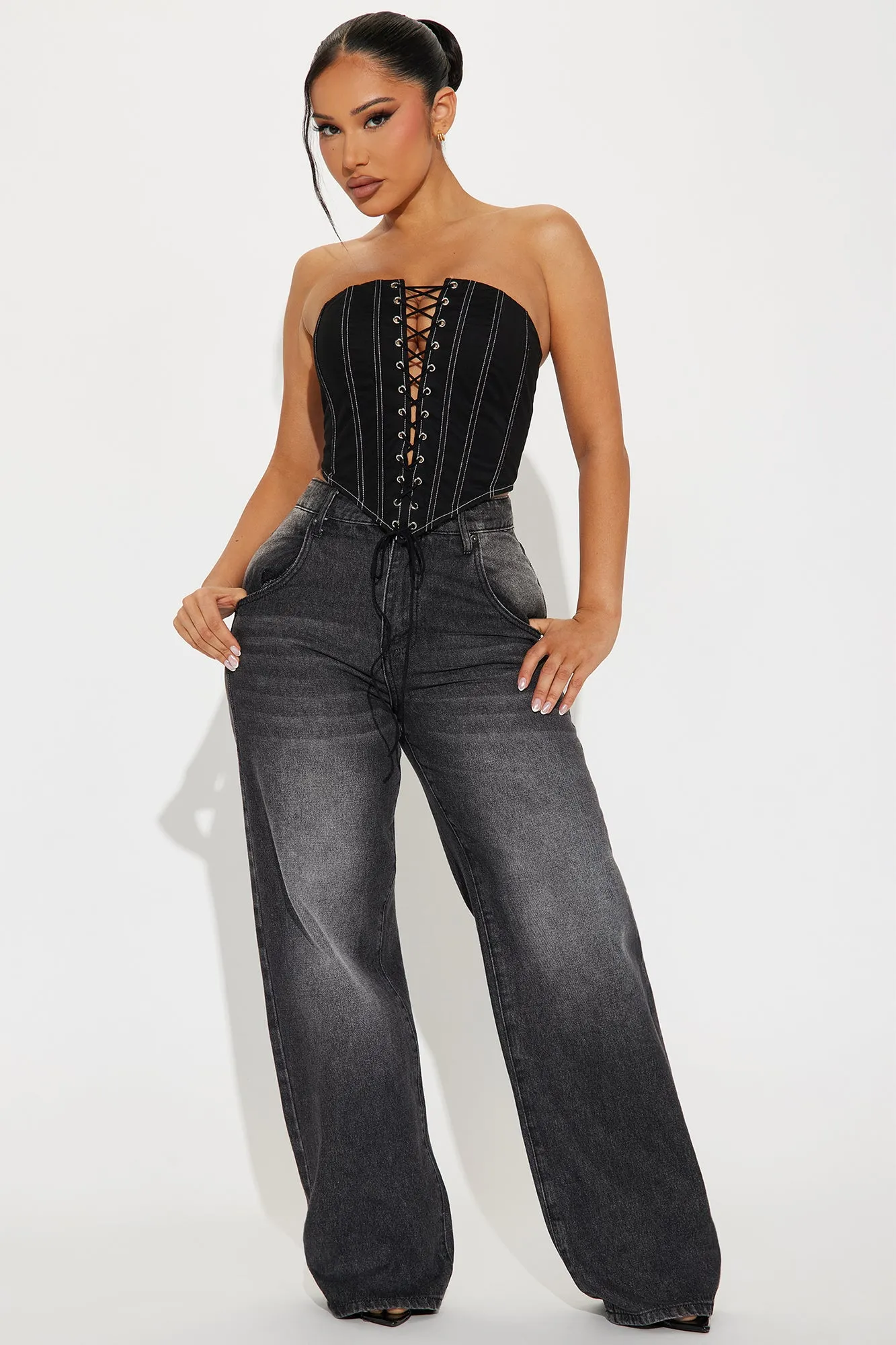 No Way Out Corset Top - Black sold by Fashion Nova product image thumbnail 2