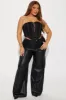 No Way Out Corset Top - Black sold by Fashion Nova