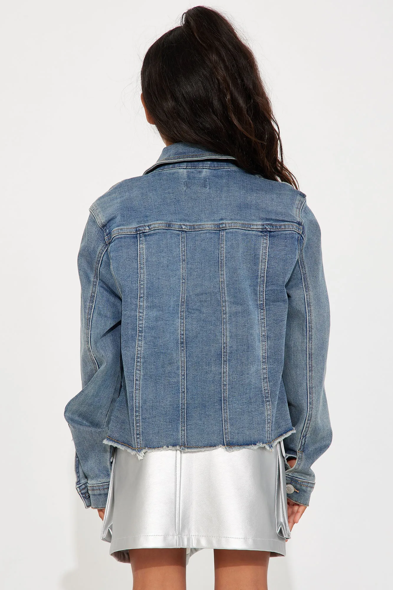 Mini What A Stud Denim Jacket - Medium Wash sold by Fashion Nova product image thumbnail 3