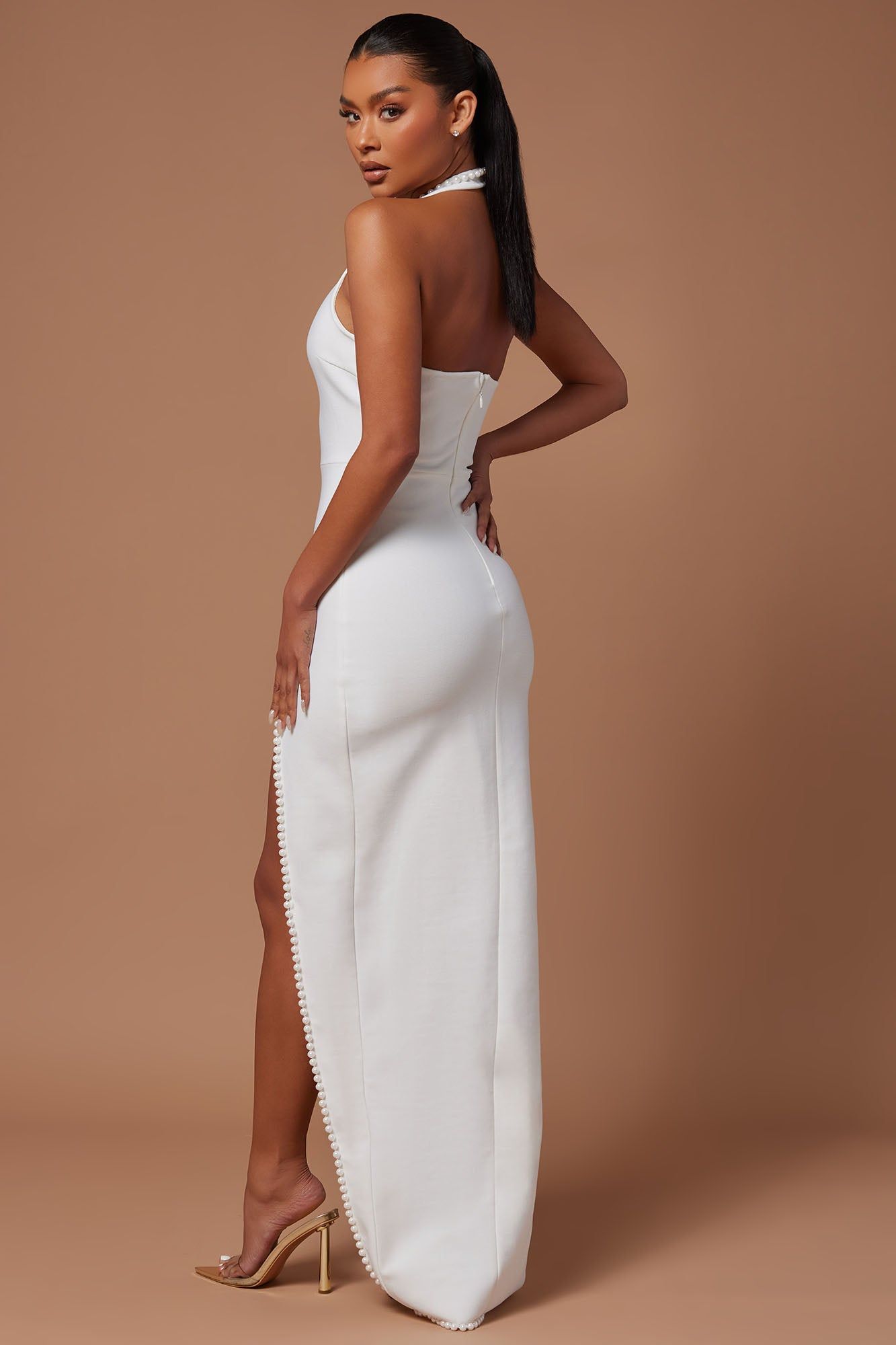 Ravenna Embellished Bandage Maxi Dress - White sold by Fashion Nova product image thumbnail 4