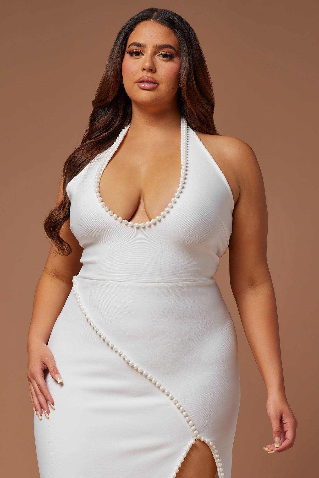 Ravenna Embellished Bandage Maxi Dress - White sold by Fashion Nova product image thumbnail 7