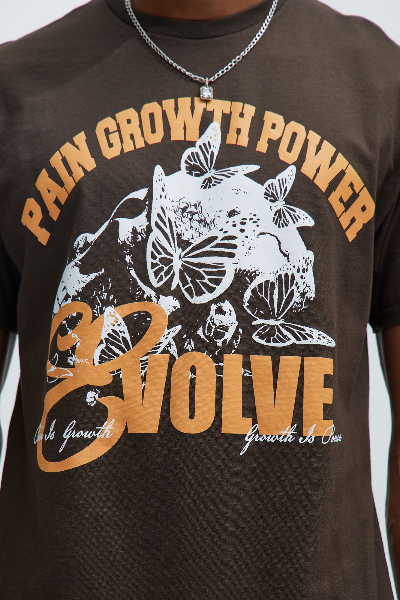 Power To Evolve Short Sleeve Tee - Chocolate sold by Fashion Nova product image thumbnail 3