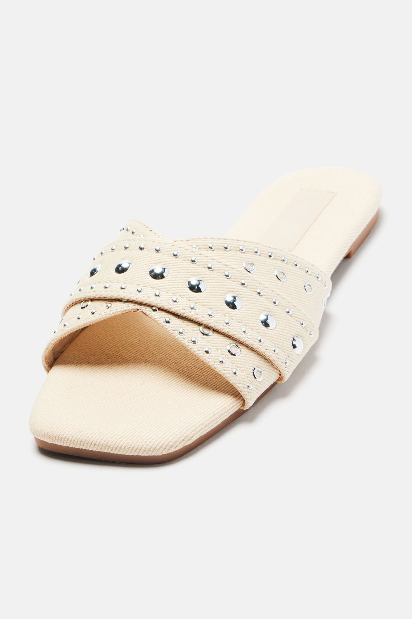 We Should Link Studded Flat Sandals - Ivory sold by Fashion Nova product image thumbnail 5