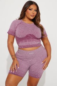 Trailblazer Infinity Seamless Shaping Active Top - Plum sold by Fashion Nova