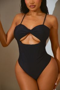 Liz Twist 1 Piece Swimsuit - Black sold by Fashion Nova