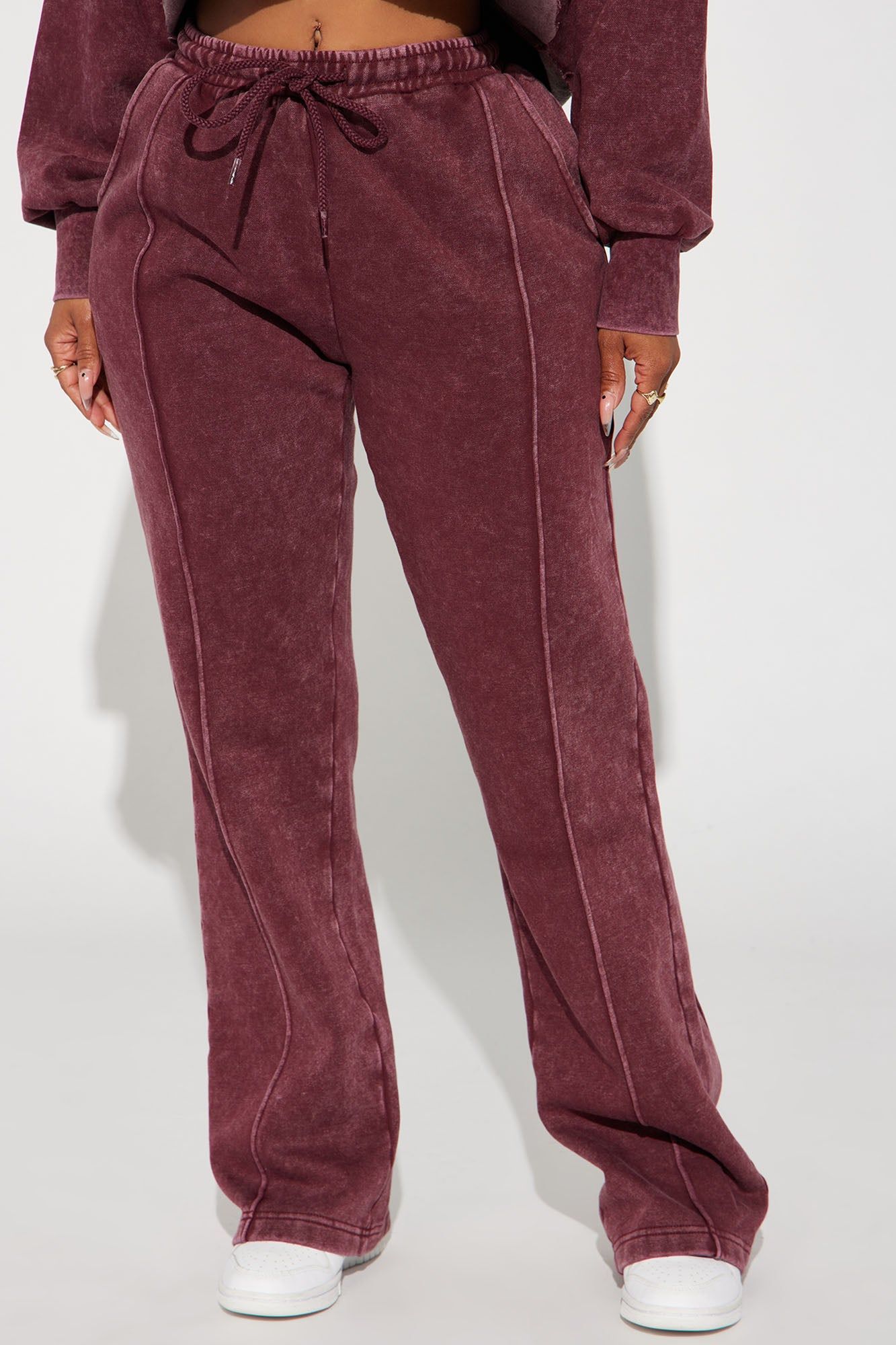 Chill Out Lounge Flare Pant - Burgundy sold by Fashion Nova product image thumbnail 2