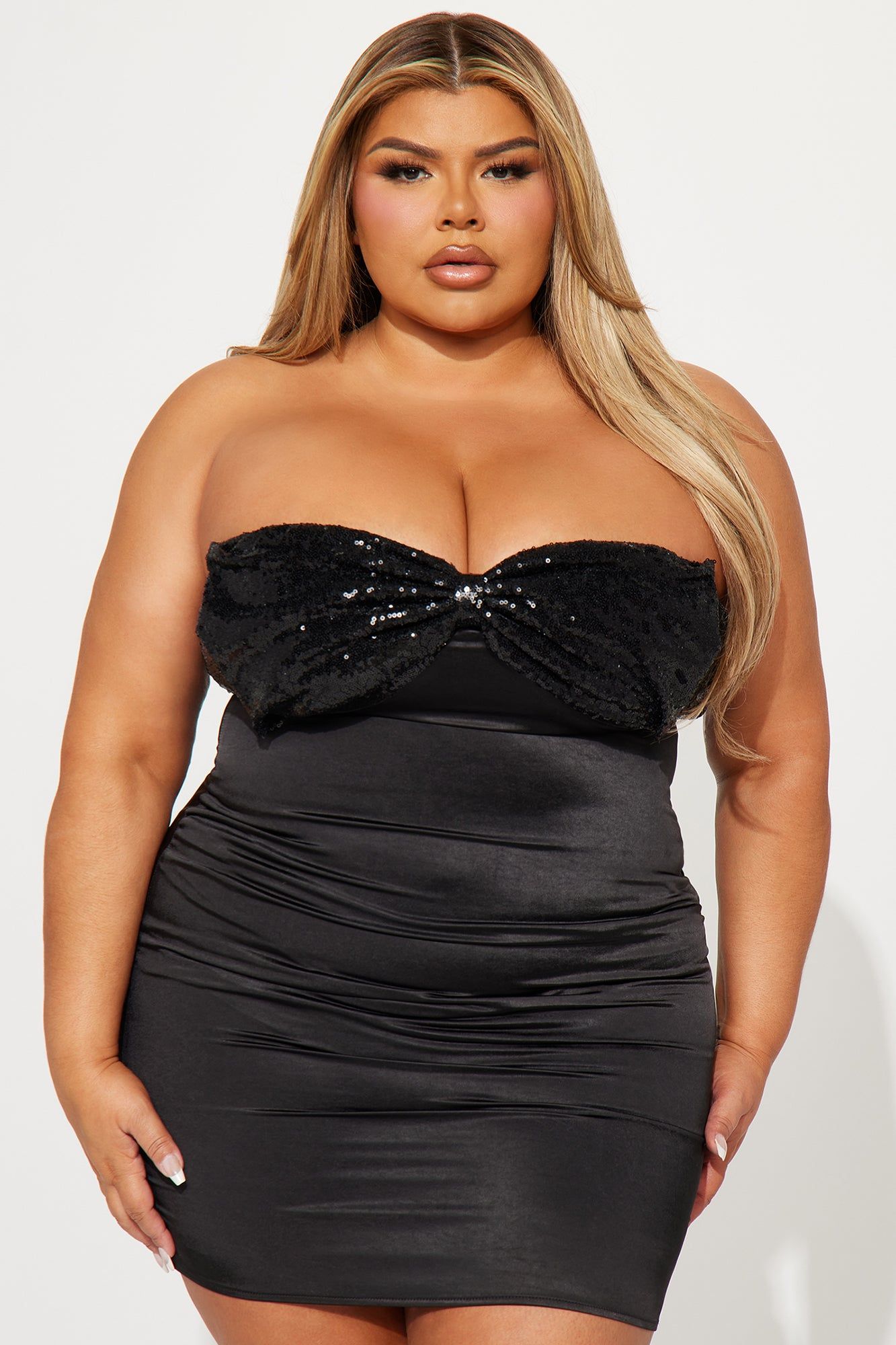 Serena Satin Mini Dress - Black sold by Fashion Nova product image thumbnail 4