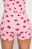 All My Heart Long Sleeve PJ Romper Onesie - Red/combo sold by Fashion Nova